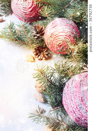 Vintage Christmas Composition Pink Wooden Balls Vintage Christmas Composition Pink Wooden Balls 36792736