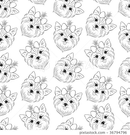 pattern with head of dog  36794796