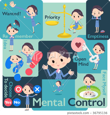 Cabin attendant blue women_Mental & volition Cabin attendant blue women_Mental & volition 36795136