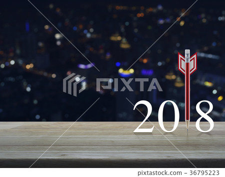 Business strategy happy new year 2018 concept Business strategy happy new year 2018 concept 36795223