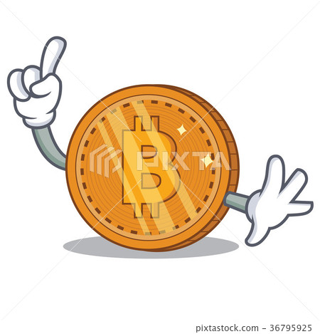 Finger bitcoin coin character cartoon Finger bitcoin coin character cartoon 36795925