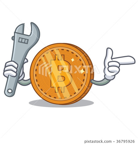 Mechanic bitcoin coin character cartoon Mechanic bitcoin coin character cartoon 36795926