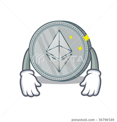Tired Ethereum coin character cartoon 36796589