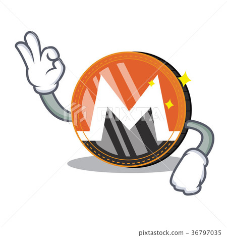 Okay Monero coin character cartoon 36797035
