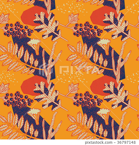 Autumn pattern design. Vector illustration. - Stock Illustration ...
