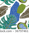 Tropical background with juicy fruits. 36797461