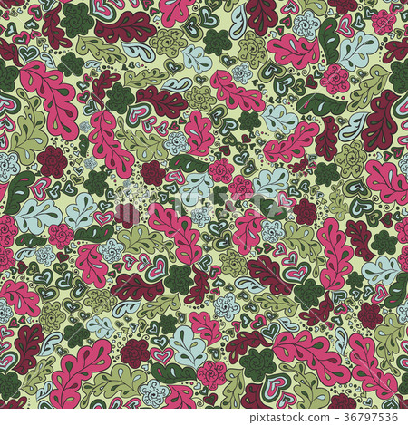 seamless pattern flower and leaf 36797536