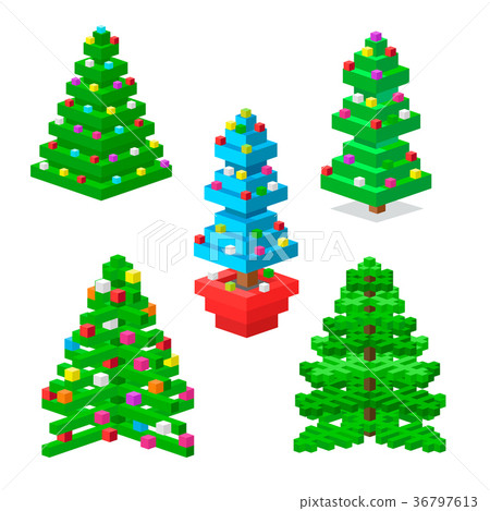 Download Pine Tree Pixel Green Vector Christmas Holiday Stock Illustration 36797613 Pixta PSD Mockup Templates