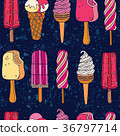Colorful ice cream seamless pattern. 36797714