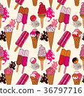 Colorful ice cream seamless pattern. 36797716