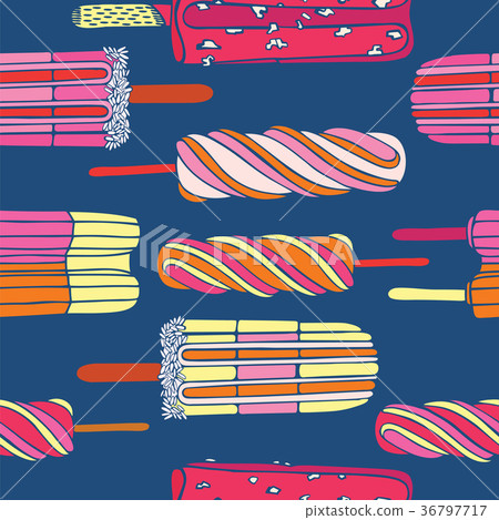 Colorful ice cream seamless pattern. 36797717