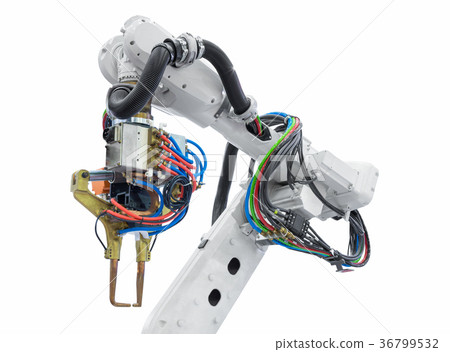 Industry robotic arm isolated on white background Industry robotic arm isolated on white background 36799532