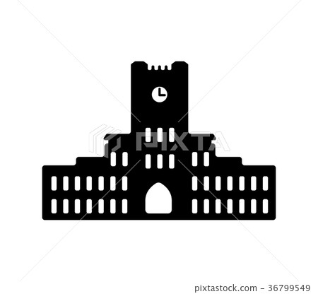 東京地標剪影插圖（東京大學） 36799549