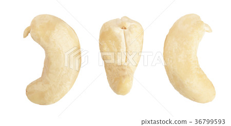cashew nuts isolated on white background. top view cashew nuts isolated on white background. top view 36799593