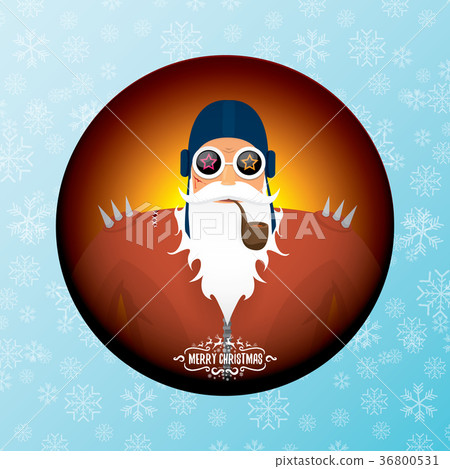 vector DJ santa claus with smoking pipe, santa vector DJ santa claus with smoking pipe, santa 36800531
