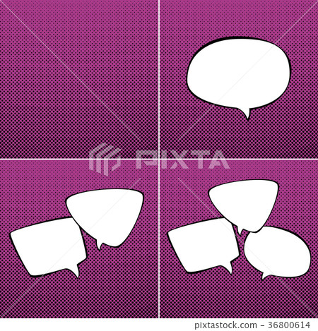Set of Speech Bubbles on Pink Background - Stock Illustration [36800614 ...