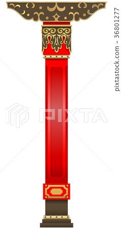 Red column of the Buddhist datsan 36801277