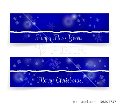 Merry Christmas and Happy New Year banners Merry Christmas and Happy New Year banners 36801737