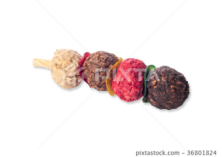 Nutritious pet food on a white background, shadows 36801824