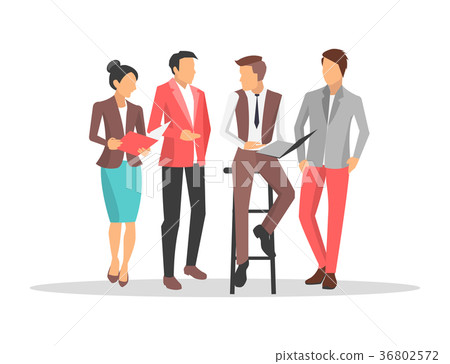 Business People Disscussing on Vector Illustration Business People Disscussing on Vector Illustration 36802572