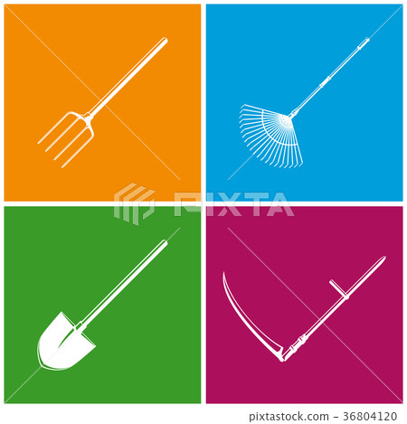 Set of Colored Farming Icons Set of Colored Farming Icons 36804120