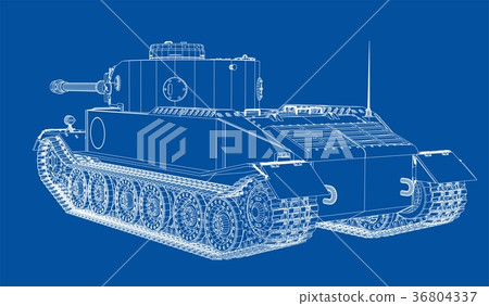 Blueprint of realistic tank Blueprint of realistic tank 36804337