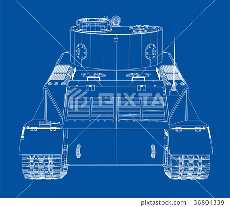Blueprint of realistic tank Blueprint of realistic tank 36804339