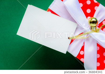 top view mock up white text label and gift boxes 36804341