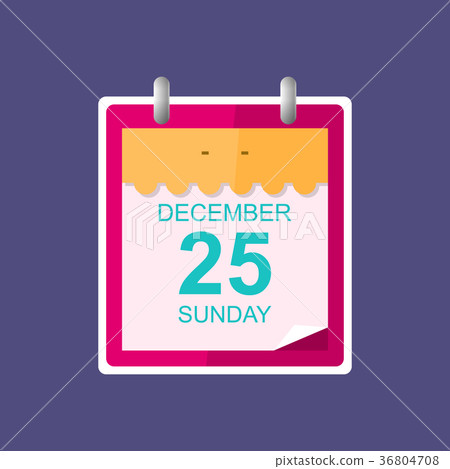 Calendar Leaf Isolated on Purple Background 36804708