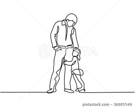 Father and little daughter Father and little daughter 36805549
