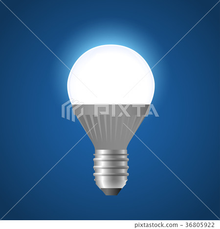 Glowing LED light bulb - modern vector realistic 36805922