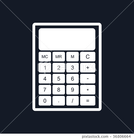 Calculator Isolated on Black Background Calculator Isolated on Black Background 36806664