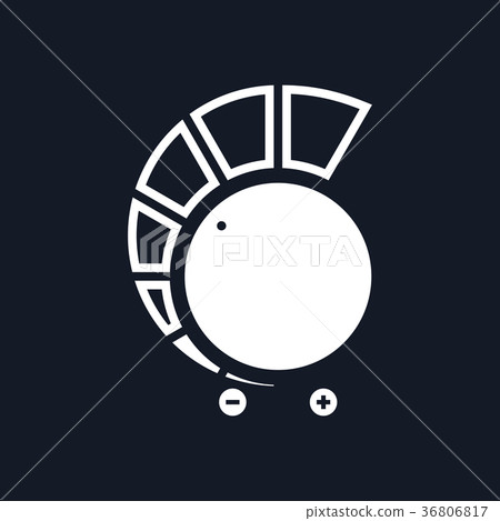 Volume Control Isolated on Black Background Volume Control Isolated on Black Background 36806817