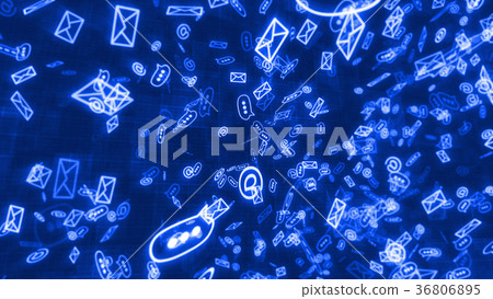 Light Blue Emails and At Signs 36806895