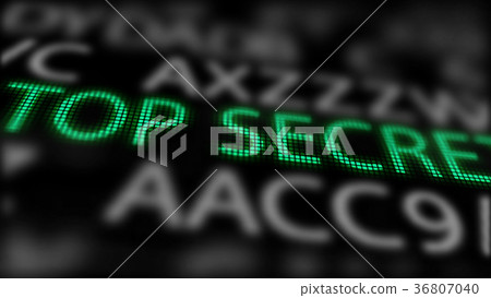 Secret Code on Notebook Screen 36807040