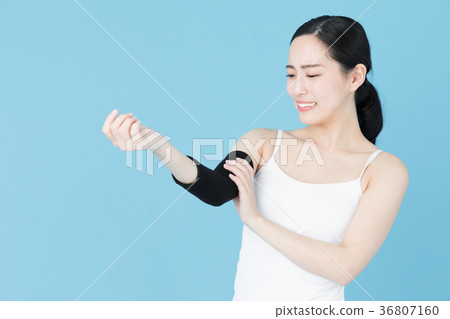 婦女藍背圖像 婦女藍背圖像 36807160