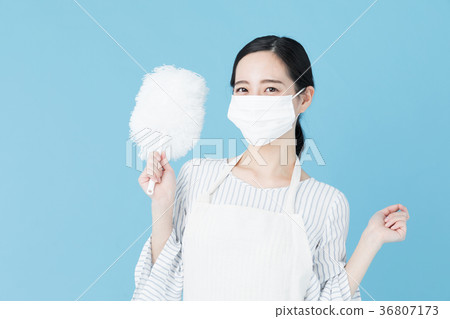 婦女藍背圖像 36807173