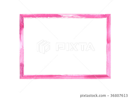 Magenta pink watercolor grunge frame 36807613