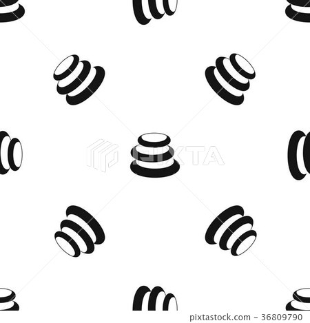 Stack of basalt balancing stones pattern seamless black Stack of basalt balancing stones pattern seamless black 36809790