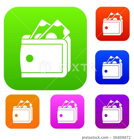 Wallet with cash set collection Wallet with cash set collection 36809872