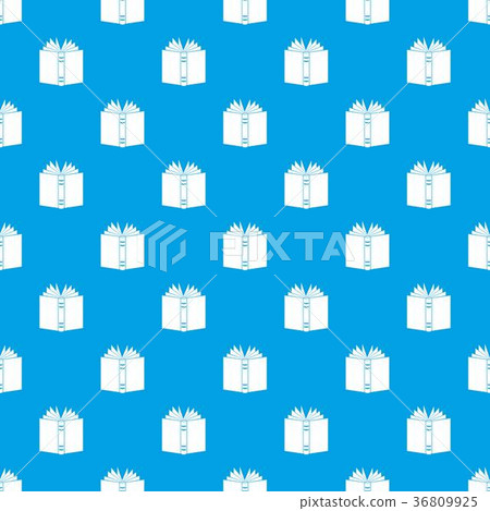 Open thick book pattern seamless blue - Stock Illustration [36809925 ...