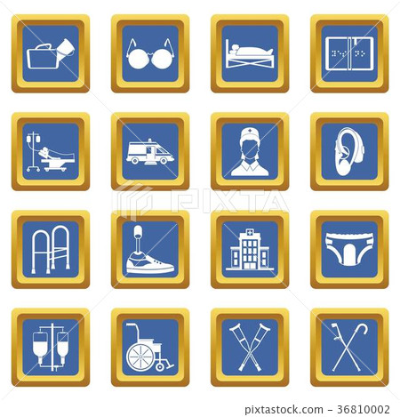 Disabled people care set, simple style Disabled people care set, simple style 36810002