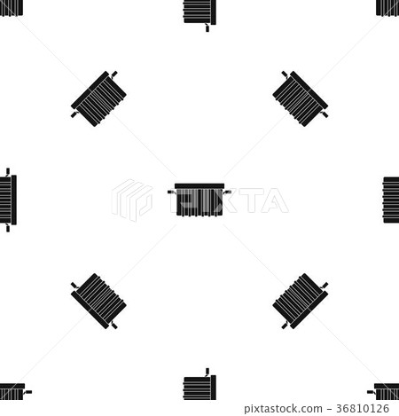 Garbage tank pattern seamless black 36810126