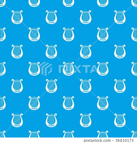 Harp pattern seamless blue Harp pattern seamless blue 36810173
