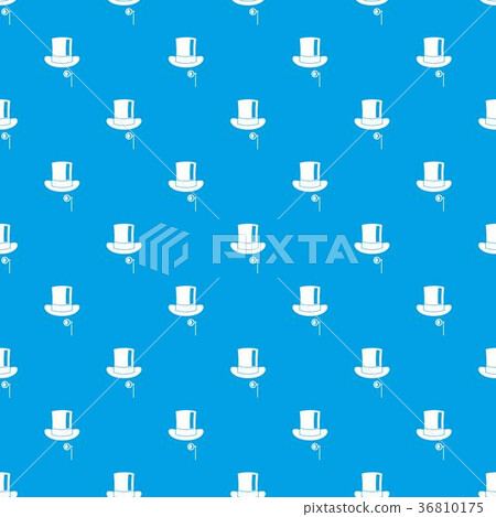 Hat with monocle pattern seamless blue Hat with monocle pattern seamless blue 36810175