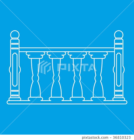 Balustrade icon, outline style Balustrade icon, outline style 36810323
