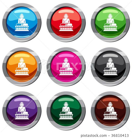 Buddha statue set 9 collection 36810413