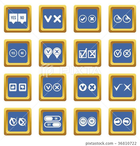 Check mark icons set blue Check mark icons set blue 36810722