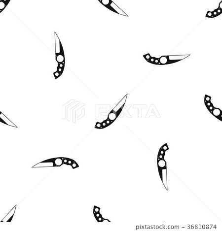 Small knife pattern seamless black 36810874