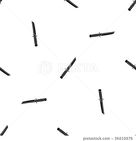 Little knife pattern seamless black 36810876
